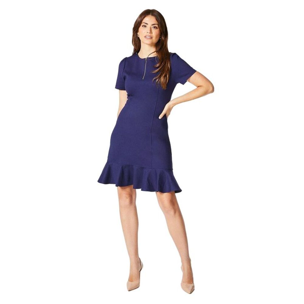 Principles Womens/Ladies Ponte Zip Front Shift Dress / Navy
